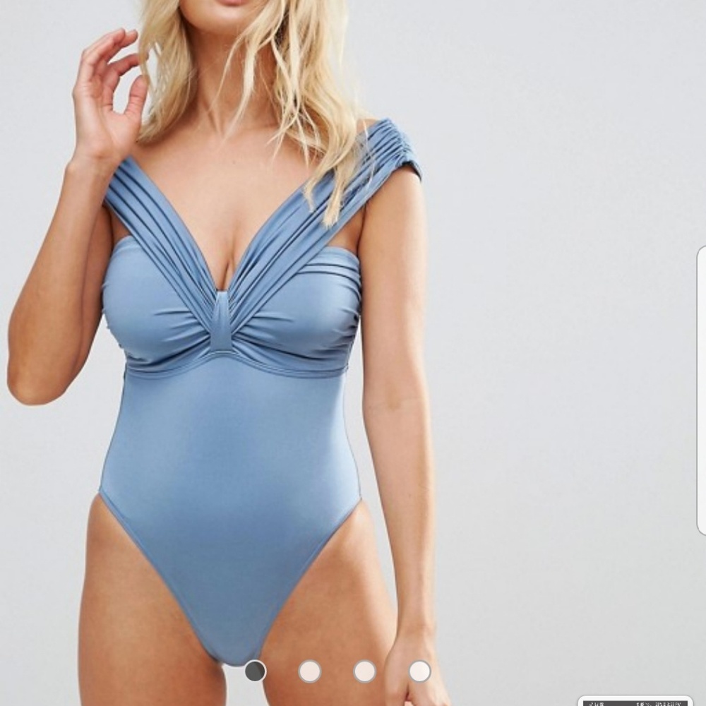ASOS DESIGN FULLER BUST Exclusive Slinky Bardot Sw - Picture 1 of 3